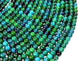Chrysocolla , 6mm Round Beads-RainbowBeads