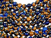 Mosaic Stone Beads, Round, 6mm-RainbowBeads