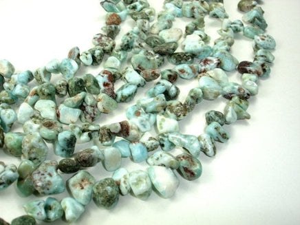 Larimar Beads, Top drilled, Free Form-RainbowBeads