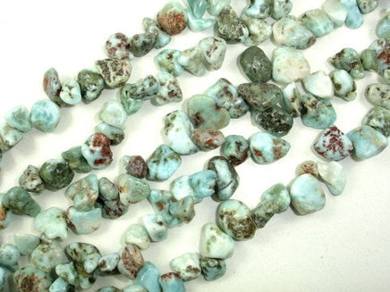 Larimar Beads, Top drilled, Free Form-RainbowBeads