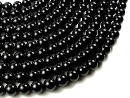 Black Onyx Beads, Round 12mm-RainbowBeads