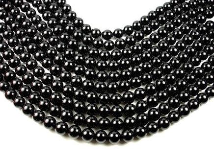 Black Onyx Beads, Round 12mm-RainbowBeads