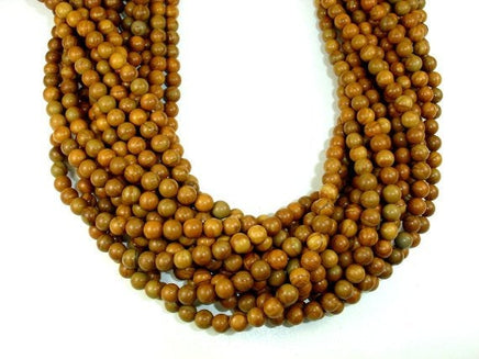 Wood Jasper Beads, Round, 6mm ( 6.3mm)-RainbowBeads