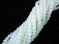 White Opalite Beads, Round, 6mm, 15 Inch-RainbowBeads