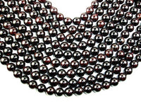 Red Garnet Beads, Round, 12mm-RainbowBeads