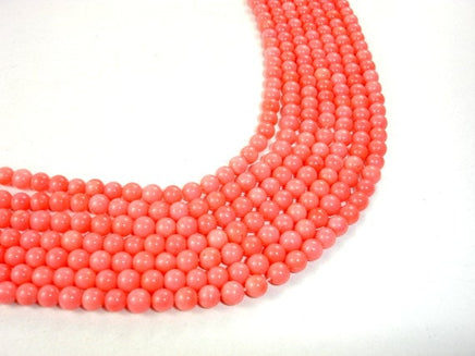 Pink Coral Beads, Angel Skin Coral, 6mm Round Beads-RainbowBeads