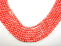 Pink Coral Beads, Angel Skin Coral, 6mm Round Beads-RainbowBeads