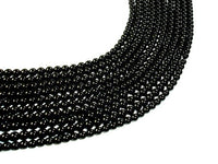 Black Tourmaline Beads Round 4mm (4.8mm)-RainbowBeads