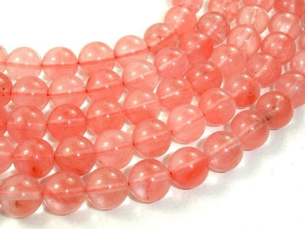 Cherry Quartz Beads, Round, 10mm-RainbowBeads