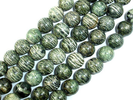 Green Zebra Jasper Beads, 10mm Round Beads-RainbowBeads