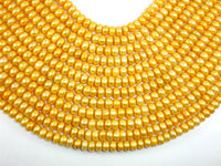 Fresh Water Pearl Beads, Gold, Button-RainbowBeads