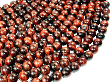 Red Tiger Eye Beads, Round, 12mm-RainbowBeads