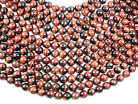 Red Tiger Eye Beads, Round, 12mm-RainbowBeads