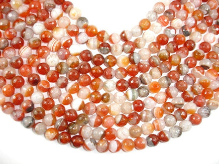 Agate Beads, Faceted Round, 10mm, 14.5 Inch-RainbowBeads