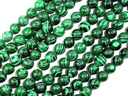 Malachite Beads - Synthetic, Round, 10mm-RainbowBeads