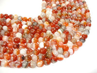 Agate Beads, Faceted Round, 10mm, 14.5 Inch-RainbowBeads
