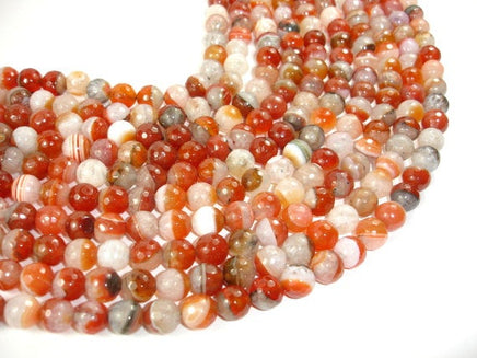 Agate Beads, Faceted Round, 10mm, 14.5 Inch-RainbowBeads