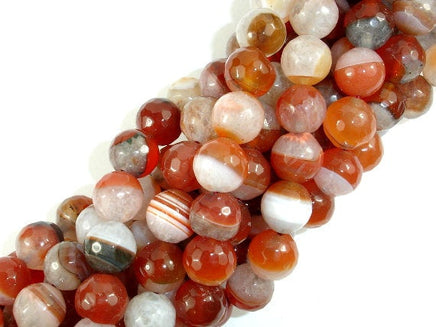 Agate Beads, Faceted Round, 10mm, 14.5 Inch-RainbowBeads