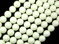 Lemon Chrysoprase Beads, Round, 14mm-RainbowBeads