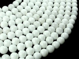 White Jade Beads, Round, 6mm (6.3mm), 15 Inch-RainbowBeads