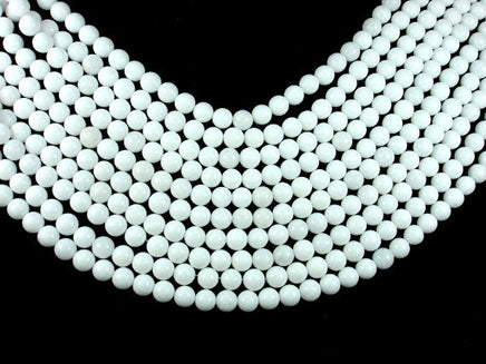 White Jade Beads, Round, 8mm (8.4 mm)-RainbowBeads