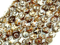 Tibetan Agate Beads, Faceted Round, 10mm-RainbowBeads