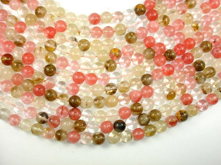 Fire Cherry Quartz Beads, Round, 10mm-RainbowBeads