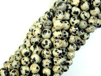 Dalmation Jasper Beads, Round, 6mm-RainbowBeads