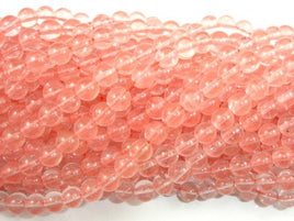 Cherry Quartz Beads, Round, 6mm-RainbowBeads