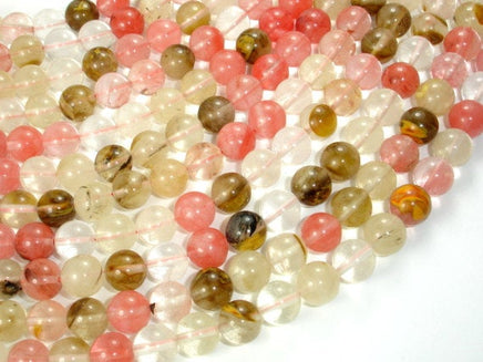 Fire Cherry Quartz Beads, Round, 10mm-RainbowBeads