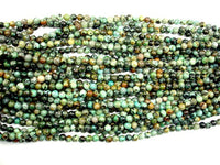 African Turquoise Beads, Round, 4mm (4.5mm)-RainbowBeads