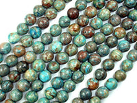 Blue Calsilica Jasper Beads, Round, 10mm-RainbowBeads