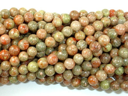 Chinese Unakite, Round beads, 6mm-RainbowBeads