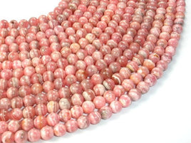 Rhodochrosite Beads, Round, 5mm-RainbowBeads