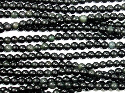 Rainbow Obsidian Beads, Round, 4mm-RainbowBeads