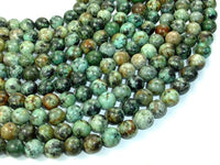 African Turquoise, Round, 10mm(10.5mm), 15.5 Inch-RainbowBeads