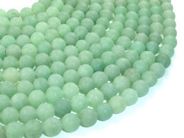 Matte Green Aventurine Beads, Round, 8mm-RainbowBeads