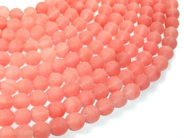 Matte Cherry Quartz Beads, Round, 10mm-RainbowBeads