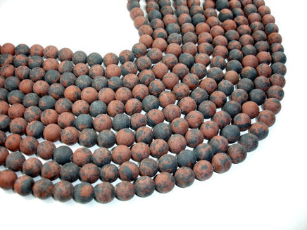 Matte Mahogany Obsidian Beads, Round, 10mm-RainbowBeads