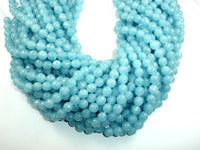 Blue Sponge Quartz Beads, Faceted Round, 8mm-RainbowBeads