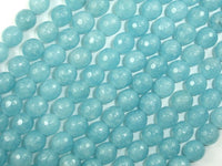 Blue Sponge Quartz Beads, Faceted Round, 8mm-RainbowBeads