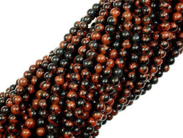 Mahogany Obsidian Beads, Round, 4mm-RainbowBeads