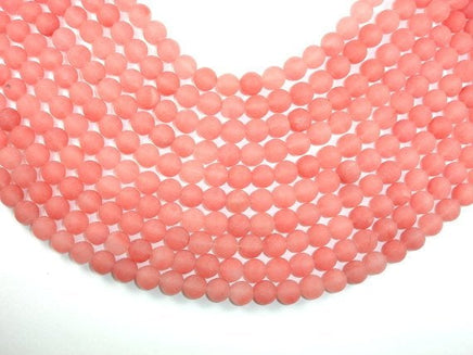 Matte Cherry Quartz Beads, Round, 10mm-RainbowBeads