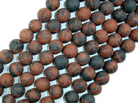 Matte Mahogany Obsidian Beads, Round, 10mm-RainbowBeads