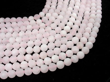 Matte Rose Quartz Beads, Round, 10mm-RainbowBeads