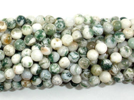 Tree Agate Beads, Round, 6mm-RainbowBeads