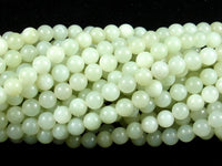 New Jade Beads, 6mm Round Beads-RainbowBeads