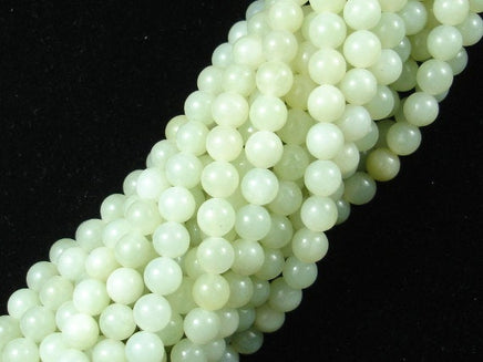 New Jade Beads, 6mm Round Beads-RainbowBeads