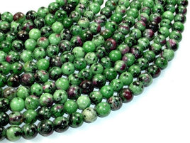 Ruby Zoisite Beads, 8mm Round Beads-RainbowBeads