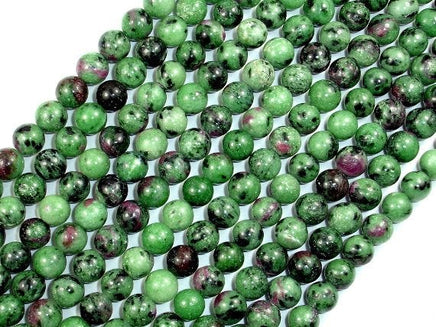 Ruby Zoisite Beads, 8mm Round Beads-RainbowBeads